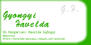 gyongyi havelda business card