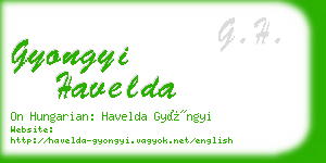 gyongyi havelda business card